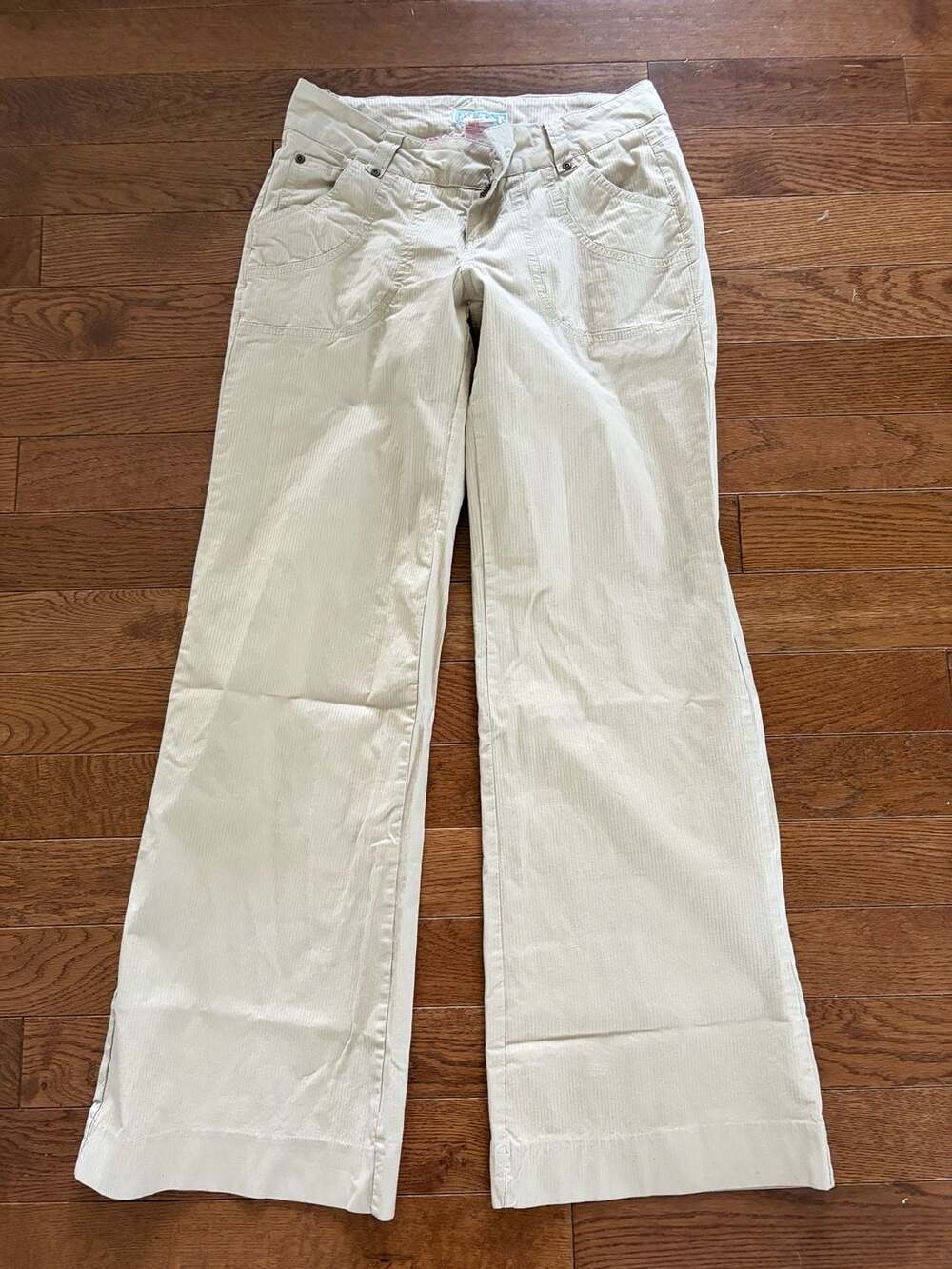 Nori Women's Beige Flared wide leg Pants Size 5